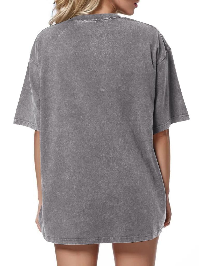 Fruits Lemon Cherry Prints Washed T Shirts Women Cotto