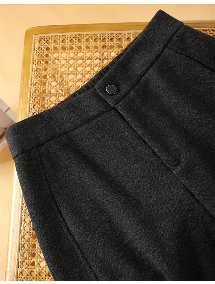 Wool Sickle 2025 Fleece-Lined Plus Size Slimming Women's Pants for Autumn/Winter