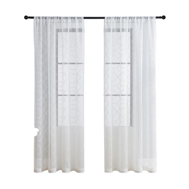 Gotowe Zasłony w Jednolitym Kolorze Zasłony Sypialnia Salon Pastoralne Świeże Haftowane Ekrany Okienne