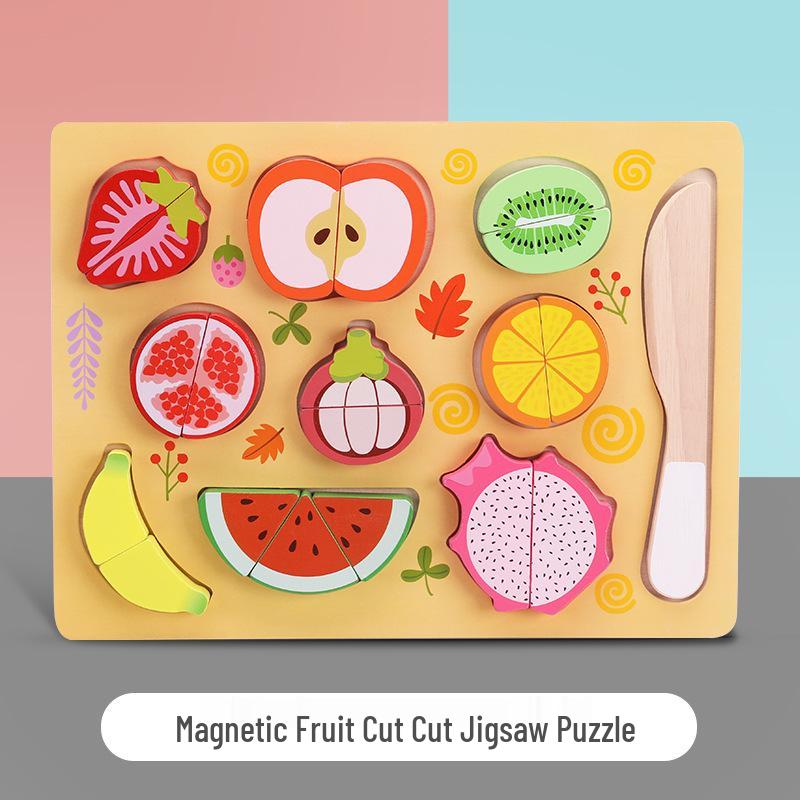 

Деревянные пазлы-вкладыши «Фрукты» - Развивающие игрушки для детей