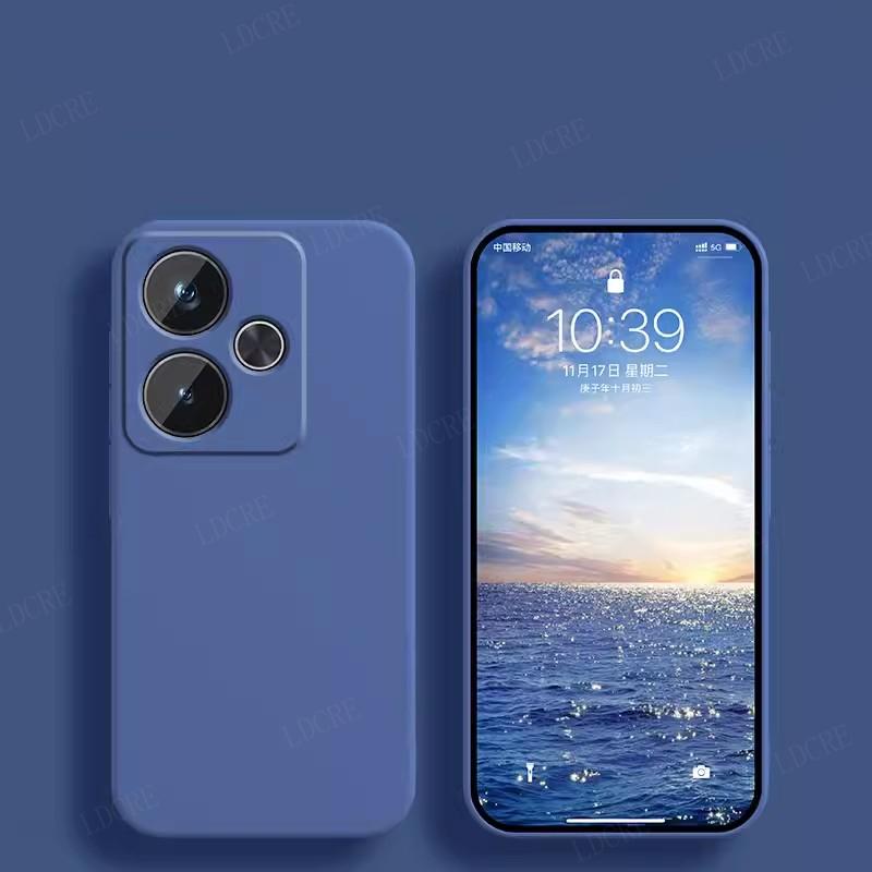 For Poco F6 Case Cover Xiaomi Poco Poco F6 Capas Liquid Silicone Original Bumper Back Shockproof Soft TPU Fundas PocoF6 Poco F6