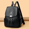 Schoolbag Women's Backpack 1011 New Fashion Versatile Large Capacity Travel Backpack Soft Leather Simple Middle-aged Mom Bag Tide