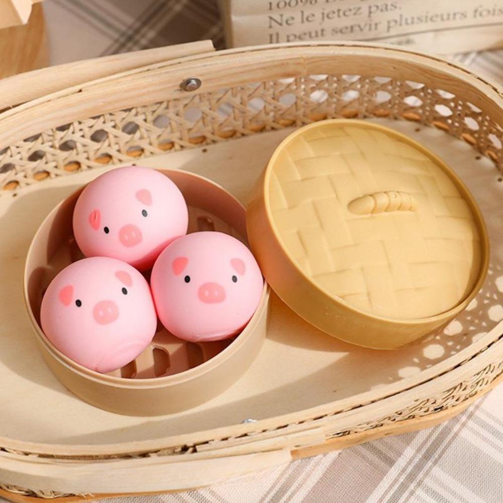 Cartoon Animal Dumpling Anti Stress Ball Squishy Fidget Toys Soft Flour Ball Bun Vent Sensory Release Squeeze Toy For Kids Gift