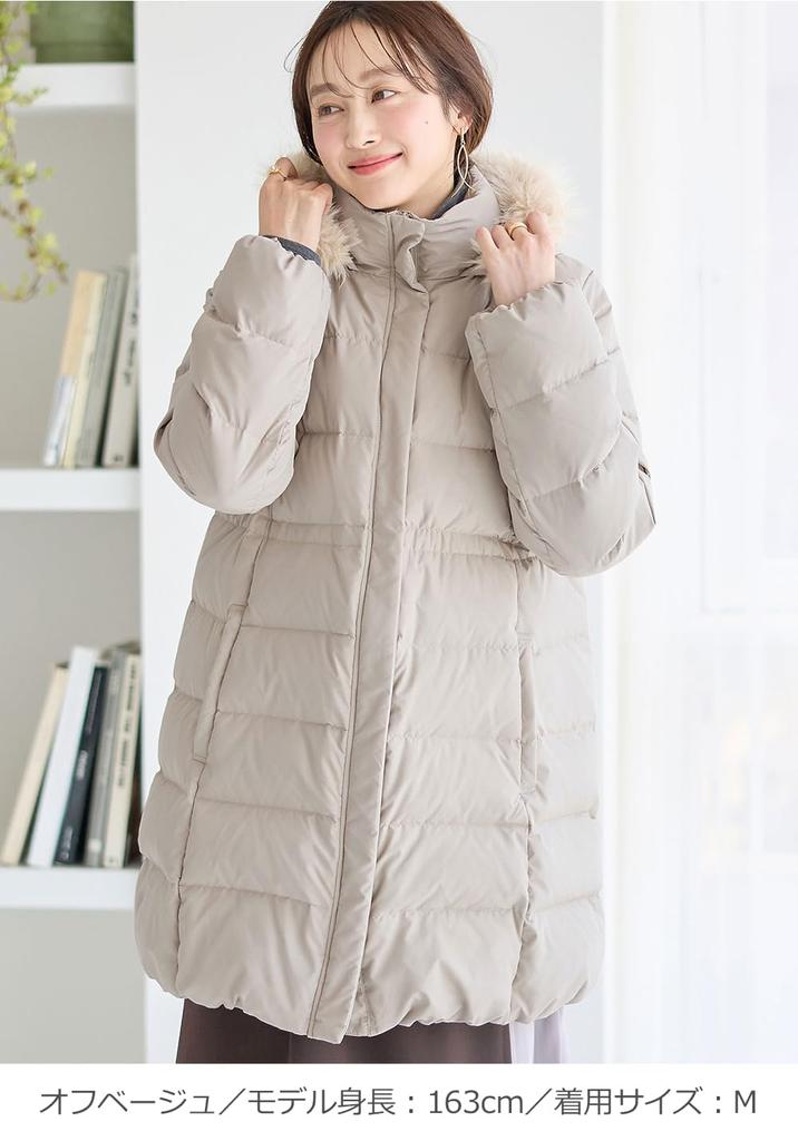 Mama Matte Taffeta Down Stroller L Off Beige [ANGELIEBE] Coat, Women's, Coat, Maternity, Prenatal, Postnatal, Carrying, Compatible,