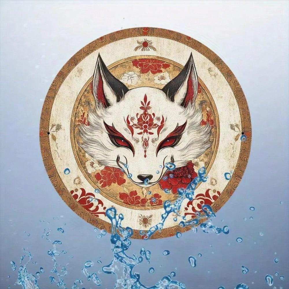 

Vintage Asian Fox Metal Poster Red White Retro Art Tin Sign Home Kitchen Garden Bedroom Office Decor Unique Gift 20x20 білий