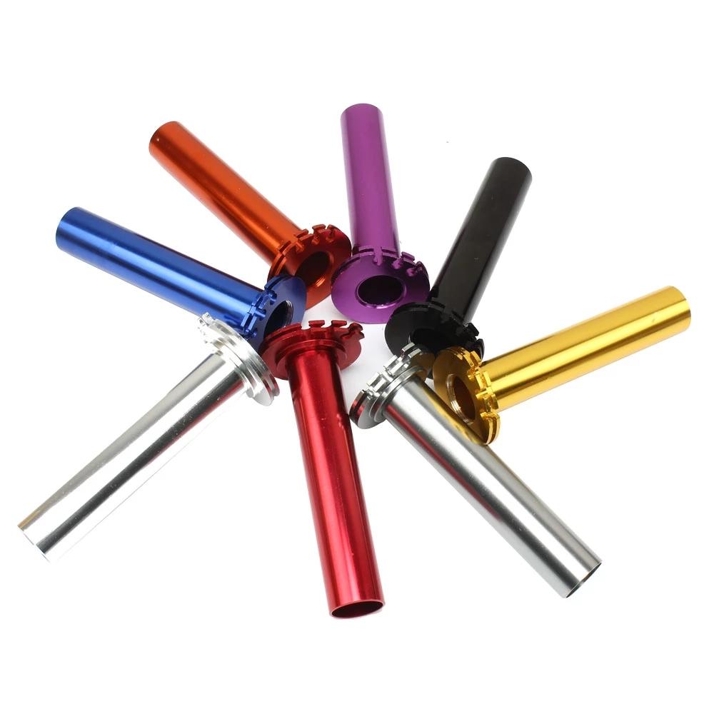Moped Scooter Bike 22mm 7/8 Inch CNC Aluminum Accelerator Throttle Twist Grips Handlebars Universal For Multicolor Motorcycle Throttles 2