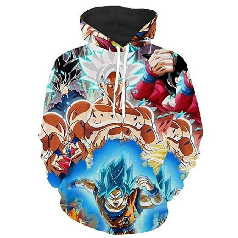 

Мужская модная толстовка с длинным рукавом Dragonball Ball Z с 3D-принтом Супер Аниме Ультра Инстинкт Супер Сайян Гоку S