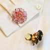 Crystal Flower Button Covers Detachable Clip-On Shirt Coat Decorative Buttons Sewing Button for DIY Blouses Clothing Women Men