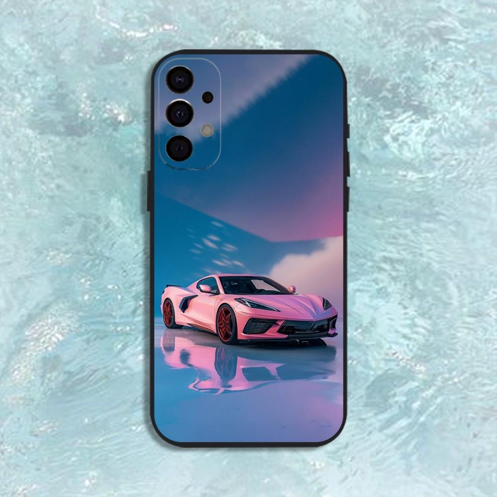 Fashion Car Cool C-Corvette Phone Case For Samsung S25,S24,S21,S22,S23,S30,Ultra,S20,Plus,Fe,Lite,Note,10,9,5G Black Cover