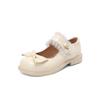 New girls single shoes retro national style medium and older children's shoes comfortable platform non-slip princess shoes buckle four seasons ha