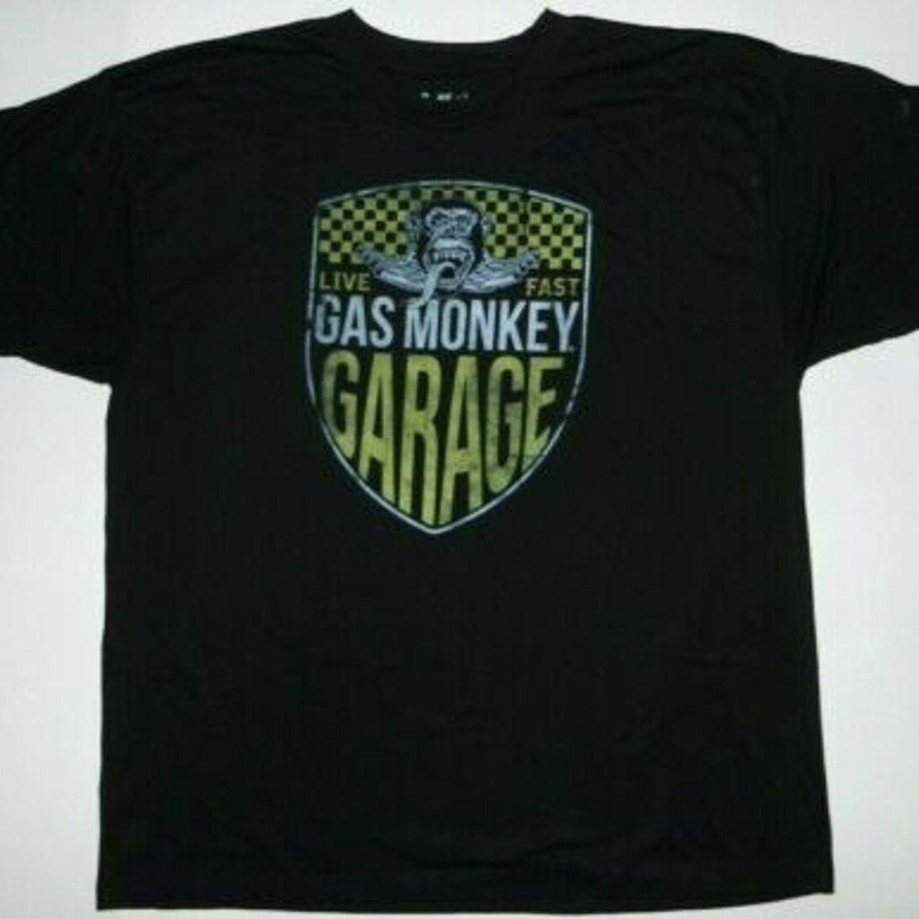 

26 Gas Monkey Garage Live Fast Black Tee Shirt New Unisex T-Shirt XXL