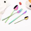 Rainbow 18/10 Stainless Steel Dinnerware Set Kitchen Flatware Tableware Sets Knife Fork Spoon Tea Spoon Cutlery Set Service for 6