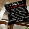 1 Gift For Sister-Pillowcase "I Love You" Is Perfect For Mother'S Day Or Sister'S Birthday, Decorative Pillowcase