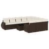 VidaXL Salon de Jardin avec Coussins 11 pcs, Canapés avec Dossier, Ensemble de Meubles, Mobilier de Terrasse Patio, Marron 3221902