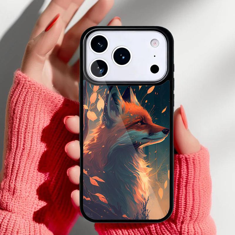 Anime Funny Fox Phone Case for iPhone 17 16 15 14 13 Pro Max Back Cover for 12 11 Pro Coque