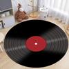 Retro Vinyl Record Round Rug Popular Music Record CD Pattern Circle Carpet for Living Room Bedroom Decor Rug Chair Doormat