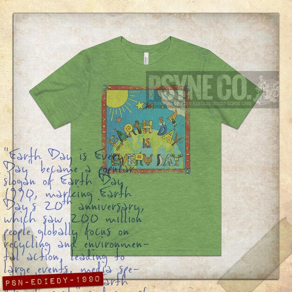 Earth Day is Every Day 1990 Vintage Men s T shirt M