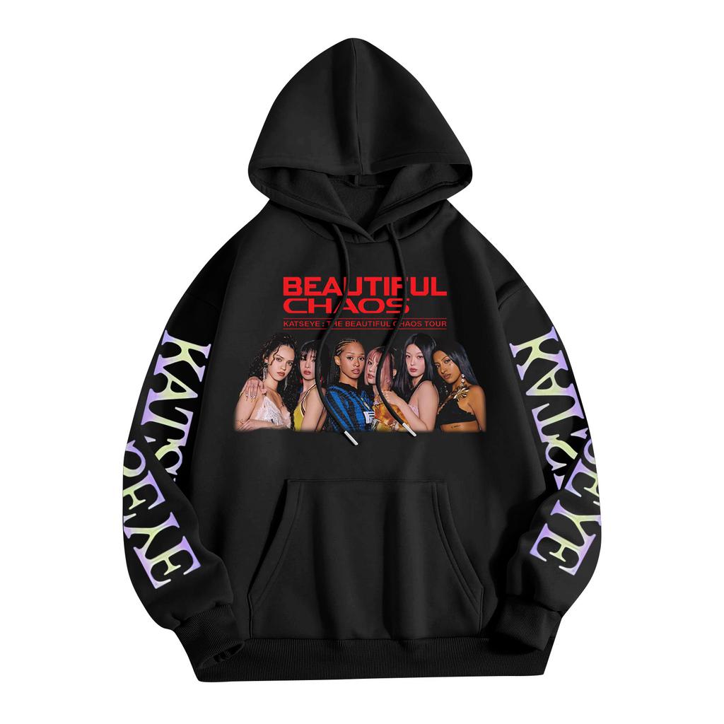 Unisex Fashion Lightweight Long Sleeve Pullover With Pockets Printed Hoodie