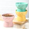 Bol Anti-Renversement pour Chat Mangeoire Lente à Nourriture Multiple pour Animaux de Compagnie Bol Haut sur Pied pour Animaux de Compagnie Protection du Cou