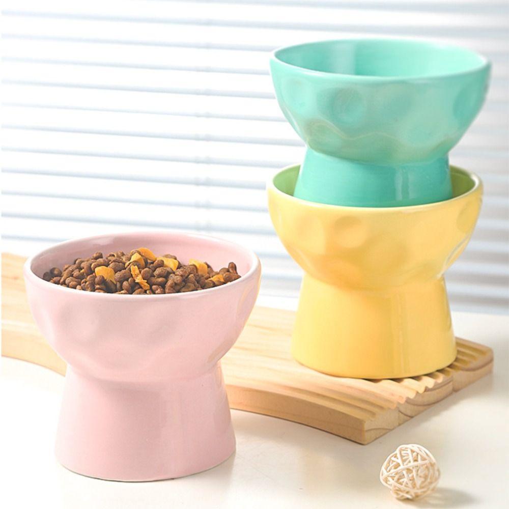 Bol Anti-Renversement pour Chat Mangeoire Lente à Nourriture Multiple pour Animaux de Compagnie Bol Haut sur Pied pour Animaux de Compagnie Protection du Cou