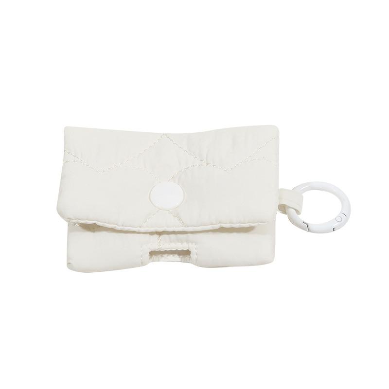 

1pc New With Buckle Earphone Bag Soft Cloth Data Cable Coin Purse Lightweight Earphone Case For AirPods