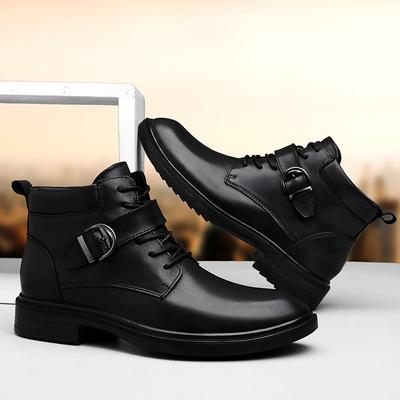 Fashion Luxury Brand Men Ankle Boots Genuine Leather Outdoor Business Casual Shoes Italian Wedding Mens Chelsea Boots Plus Size 36-48