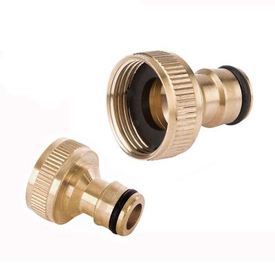 Praktischer Schnellverbinder für Gartenschläuche und Wasserhähne, Messingadapter