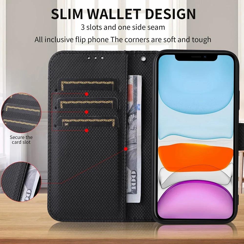 Leather Flip Wallet Case For ZTE Blade A35 A55 A75 5G A34 A54 A74 A33S A53 A73 Cover Magnetic Book Holder Capa Coque Fundas