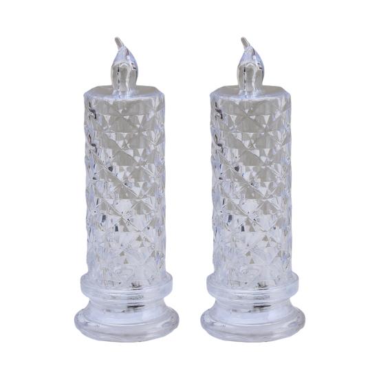 Flameless LED Candles Romantic Battery Operated Fake Pillar Candles for Valentine's Anniversary Wedding Christmas Home Table Decor