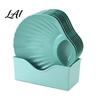 Shell Plate with Dipping Compartment Shaped Chips And Dip Plates Built-in Sauce Compartment Reusable Plastic Serving Dishes Small Fruit Platters for