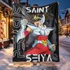Saint Seiya Pattern Blanket for Home Decoration, Bed, Sofa, Car Travel, Camping, Suitable for All Seasons, Birthday Christmas Gift
