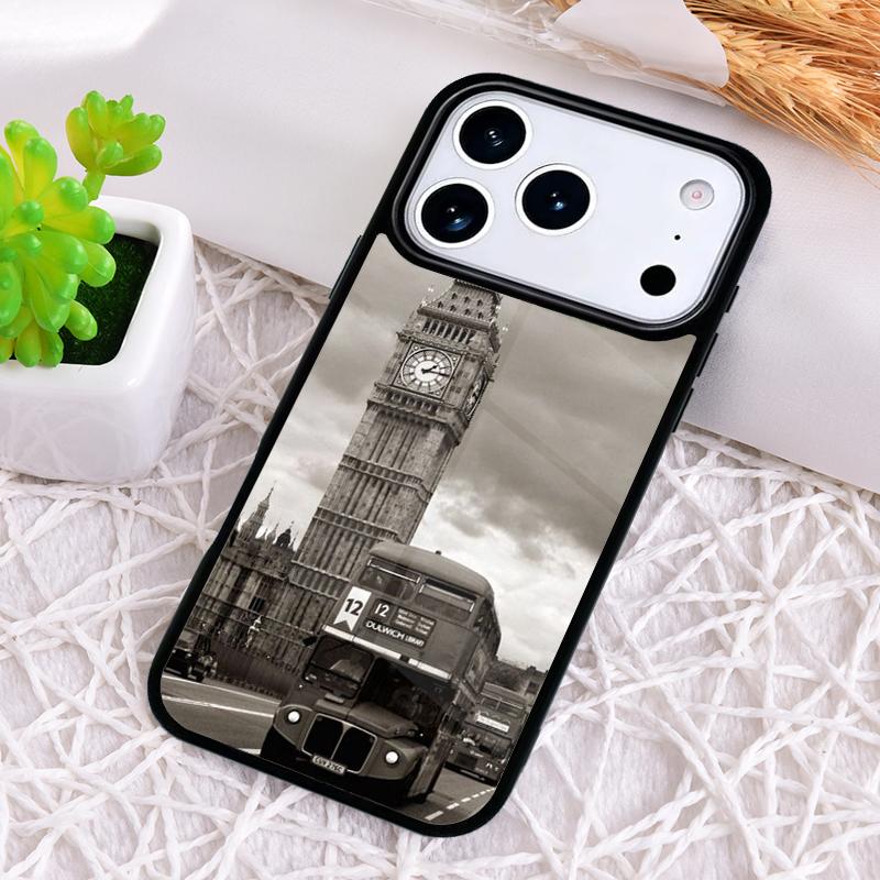 London big ben Bus Phone Case for iPhone 17 Air 16 15 11 12 14 13 Pro Max Shockproof Cover