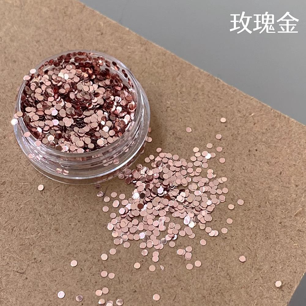 Mini Sparkling Circle Glitter Nail Decoration Wave Dot Retro Simple Style Black Gold Laser Nail Art DIY Accessories
