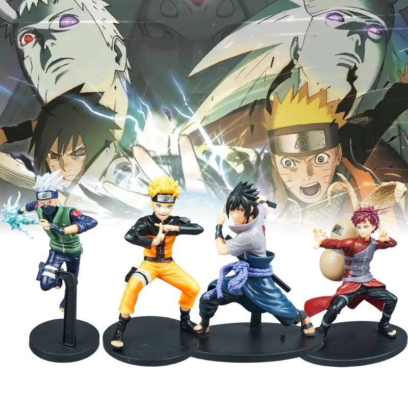 Sasuke Uchiha Naruto Uzumaki Gaara Kakashi Pvc Toy Model Children Christmas Gift