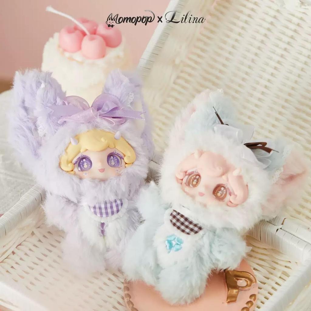 [LILINA] FLORA DREAM Bunny Series Plush Toy  Authentic Blind Box  Approximately 15cm In Size with PVC Face, Fluffy Long Ears, and a Large Bow  Cute