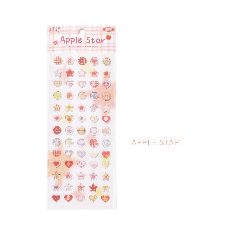 1/4Pcs 3D Stickers Olden Ocean Clover Star Cute Stickers DIY Craft Scrapboo Journal Phone Cases Hand Account Decorative Stickers