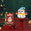 2pcs Santa Claus Figure Assembling Bricks Reindeer Puzzle Christmas Doll Ornament  New Year Gift