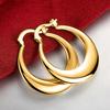 Huitan Hot Trendy Big Circle Hoop Earrings Women Metal Gold Color/Silver Color Versatile Ear Piercing Earrings Statement JewelryGood product