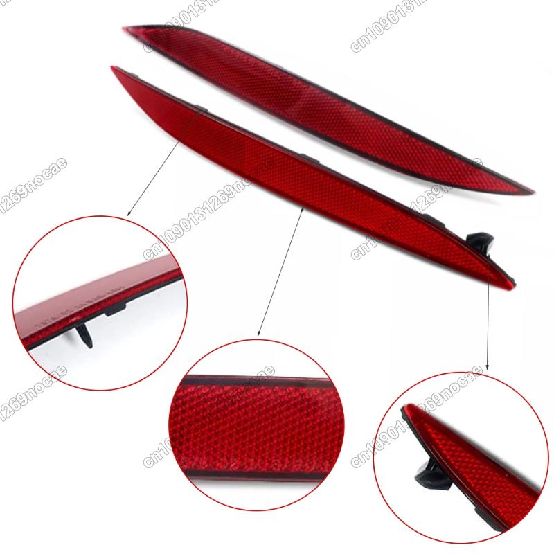 Red Rear Bumper Reflector Warning Reflective Strips For Tesla Model X 2016- Left 1034342-00-C Right 1034343-00-C Replacement