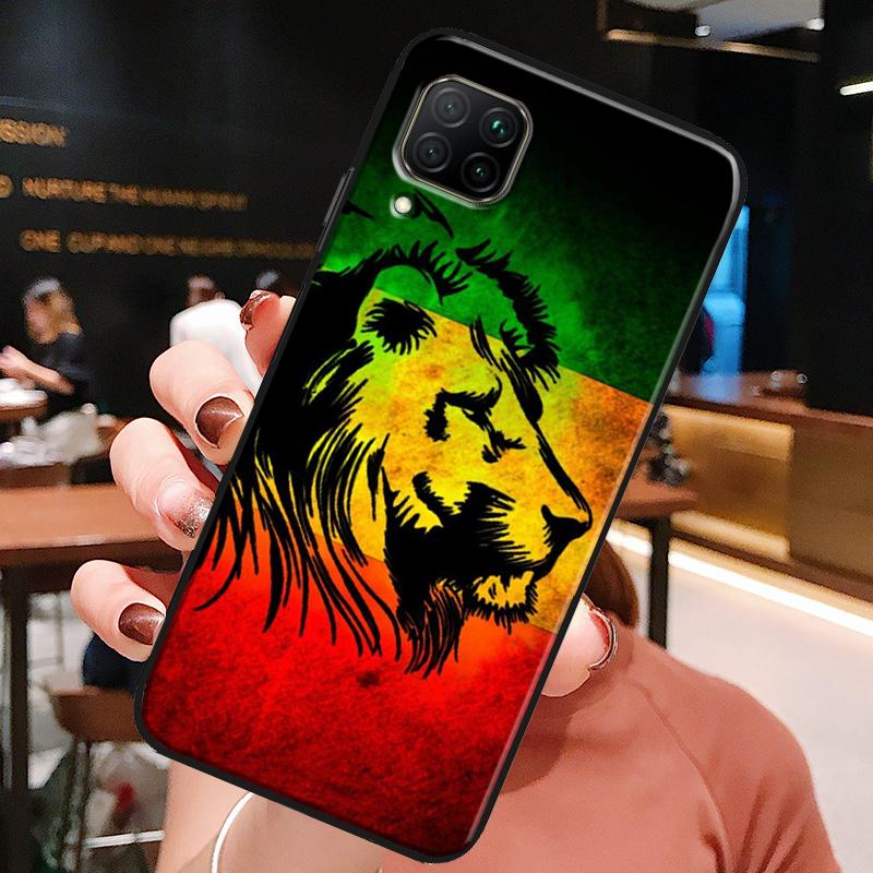Rasta Lion Reggae Bob Marleys For Huawei Honor X8a X7a X9a X8 50 70 90 Lite Magic5 Pro P20 P30 P40 P50 P60 Nova 9 5T Case