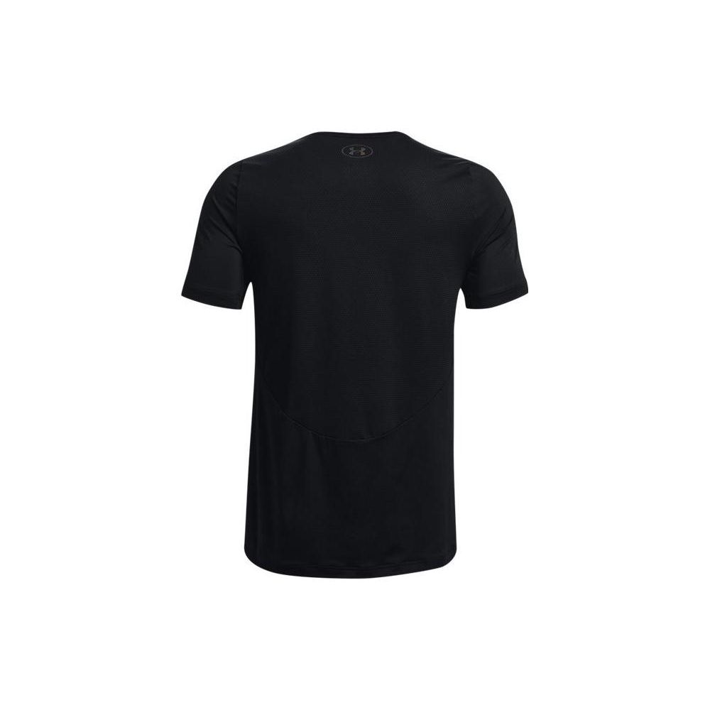 Under Armour Rush 2.0 Vent Solid Logo Training Quick-Dry Breathable Crew Neck Short Sleeve T-Shirt Men Tops Black 1370317-001