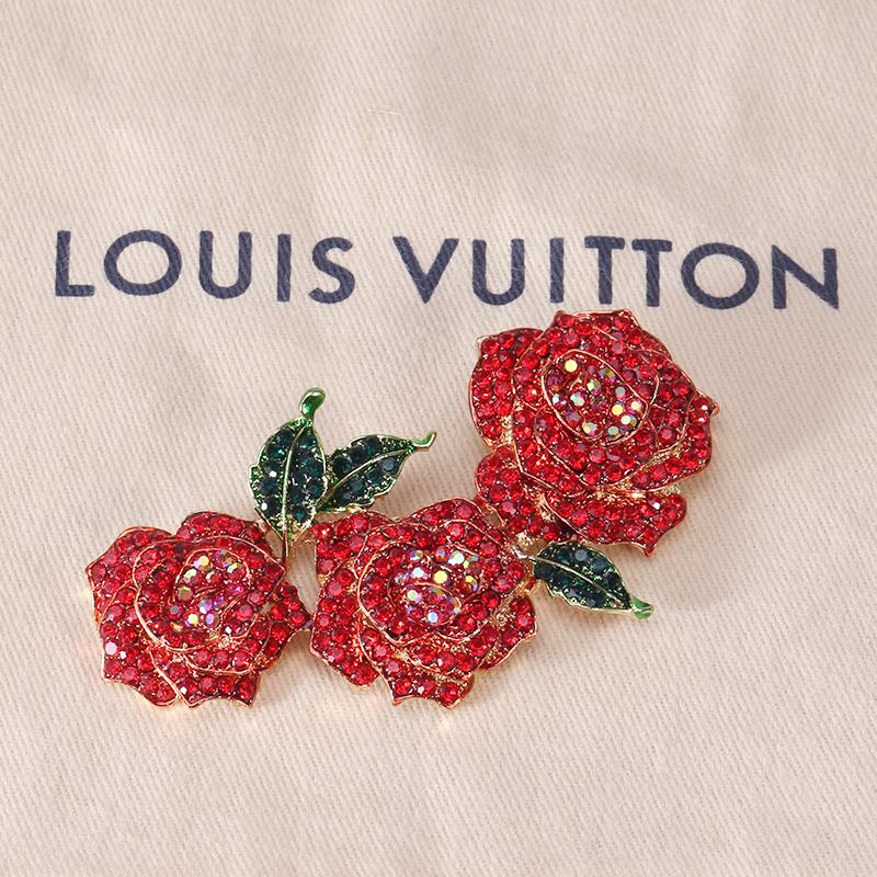 Big Rhinestone Large Flower Brooches For Women Vintage Badge Fashion Brooch Pin Sparkling Rose Weddings Birthday Party Gifts