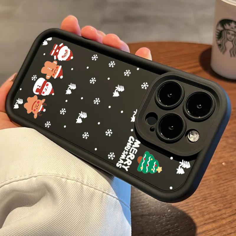 Case for Redmi Note 13 4G Snowflakes Christmas Case for Xiaomi Redmi Note 14 12 Pro Plus 5G 12S 11S 11 10S 10 13C 12C 14C Cover