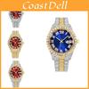 New Fashion Men's Steel Belt Quartz Watch Casual Business Calendar Full Drill Men's Watch Manufacturer