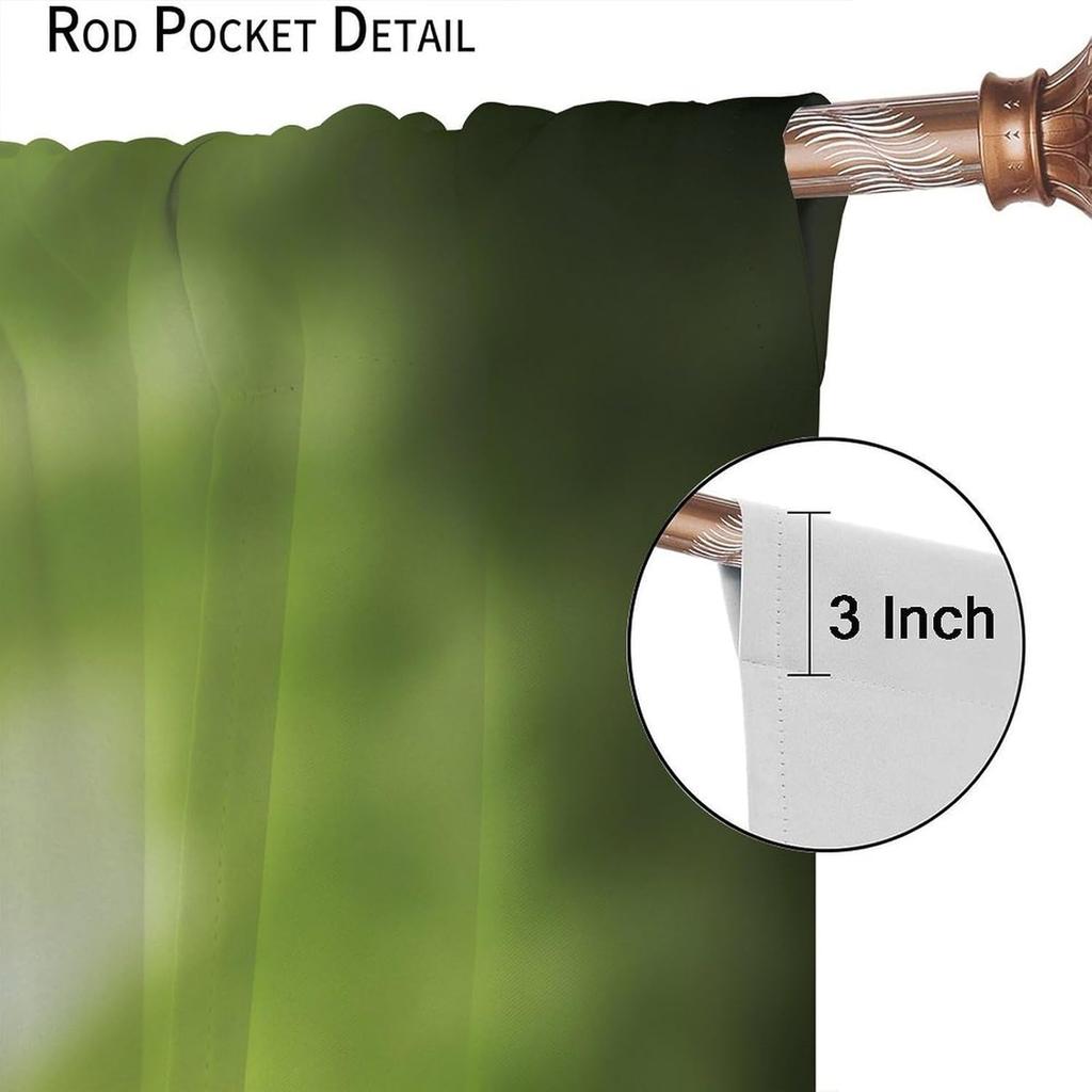 Zen Stone Curtains Asian Japanese Green Polyester Black Relaxing Window Drapes Bedroom Living Room Curtain Darkening For Area Made Of
