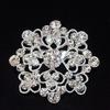European & American Fashion Bridal Bouquet Brooch, Silver-Plated with Rhinestones, B854