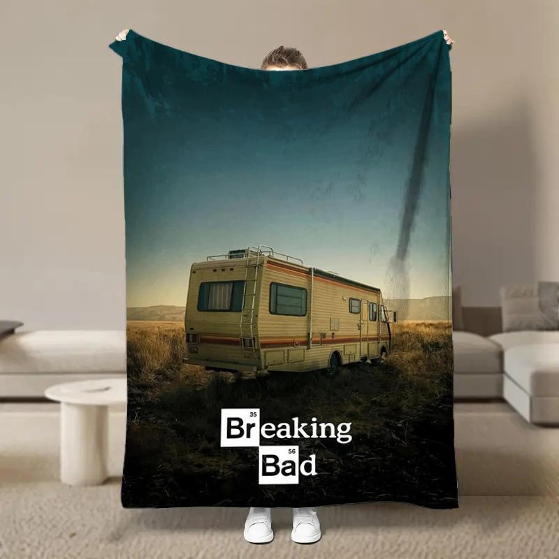 8 Size Breaking-Bad TV Show Series Flannel Blanket Home Sofa Lunch Break Blankets Children Student Blankets Nap Cover Kid Gift