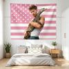 Robert Irwin Pink American Flags Tapestries Man Decor Indoor Wall Tapestry Dorm Banner Aesthetic Background Cloth Wall Art Decor