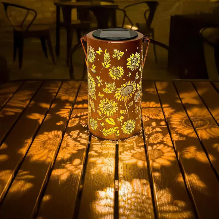 Colorful Sunflower Glow Solar Garden Lantern Shadow Light Waterproof Outdoor LED Light Solar for Patio Lawn Garden Pathway