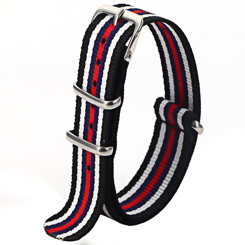 Sport Nylon Watch Band for Women&Men Watch Strap 18mm 20mm 22mm Army Sport Strap Fabric Nylon Watchband Buckle Belt